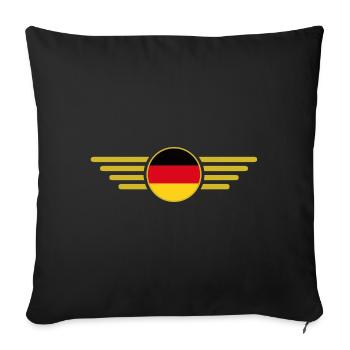 J’aime l’Allemagne, T-shirt design de style élégance - Housse de coussin décorative 45 x 45 cm - noir - Devant