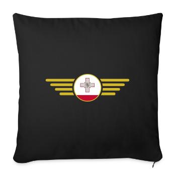 I Love Malta, Elegance Style Design T-Shirt - Sofa pillowcase 17,3'' x 17,3'' (45 x 45 cm) - black - Front