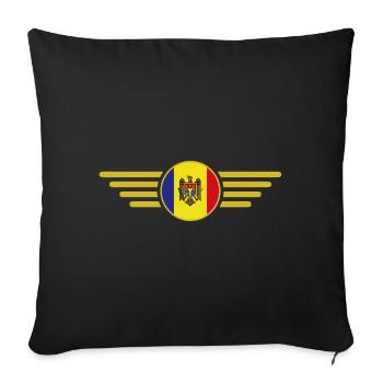 Ich liebe Moldawien, Eleganz Stil Design T-Shirt - Sofakissenbezug 45 x 45 cm - Schwarz - Vorne