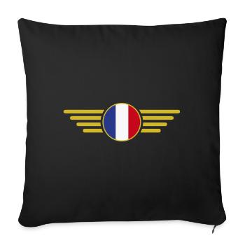 J’aime la France Elegance Style Design T-Shirt - Housse de coussin décorative 45 x 45 cm - noir - Devant