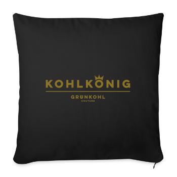 Kohlkönig Grünkohl Kohlfahrt Couture - Sofakissenbezug 45 x 45 cm - Schwarz - Vorne