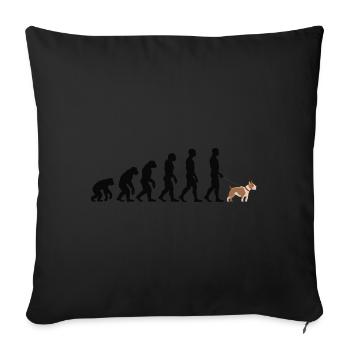 Bull terrier - Sofa pillowcase 17,3'' x 17,3'' (45 x 45 cm) - black - Front