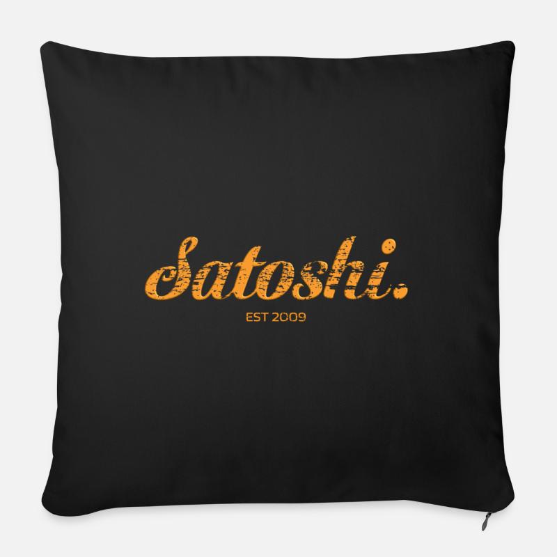 Satoshi Bitcoin Hodl - Sofa pillowcase 17,3'' x 17,3'' (45 x 45 cm) - black