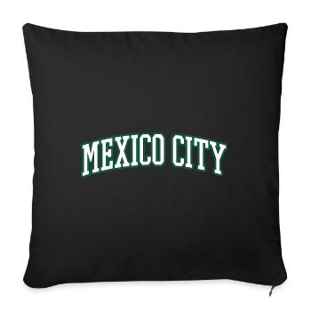 Mexico City - Mexiko - Sofa pillowcase 17,3'' x 17,3'' (45 x 45 cm) - black - Front
