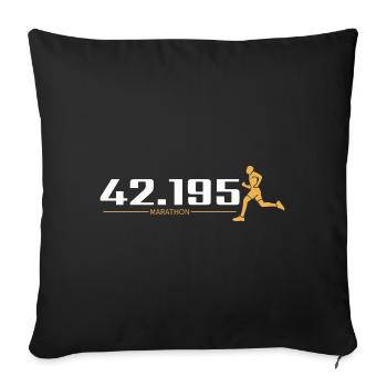 42.195 MARATHON - Housse de coussin décorative 45 x 45 cm - noir - Devant