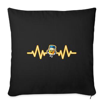 Mayonnaise - Sofakissenbezug 45 x 45 cm - Schwarz - Vorne