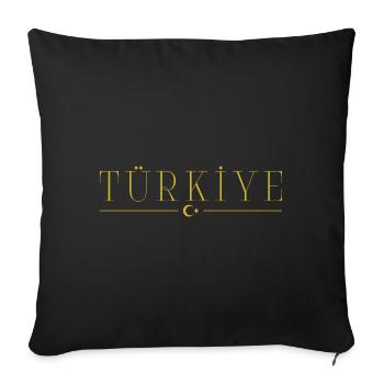 I Love Turkey, Elegance Style Design T-Shirt - Sofa pillowcase 17,3'' x 17,3'' (45 x 45 cm) - black - Front