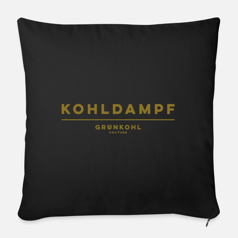 Grünkohl Kohlfahrt Kohltour Kohldampf - Sofakissenbezug 45 x 45 cm - Schwarz