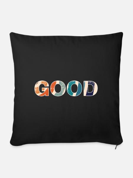 Good - Sofakissenbezug 45 x 45 cm - Schwarz