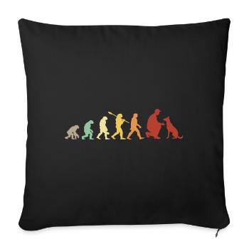 Evolution Funny Belgian Malinois Shepherd Dog - Sofa pillowcase 17,3'' x 17,3'' (45 x 45 cm) - black - Front