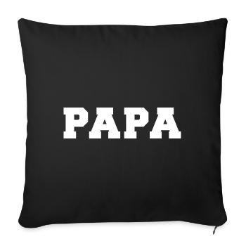 dad - Sofa pillowcase 17,3'' x 17,3'' (45 x 45 cm) - black - Front