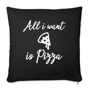 All i Want black - Sofa pillowcase 17,3'' x 17,3'' (45 x 45 cm) - black - Front