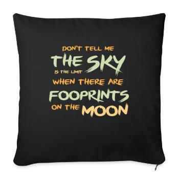 Sky is the Limit Motivation Zitat Spruch Geschenk - Sofakissenbezug 45 x 45 cm - Schwarz - Vorne