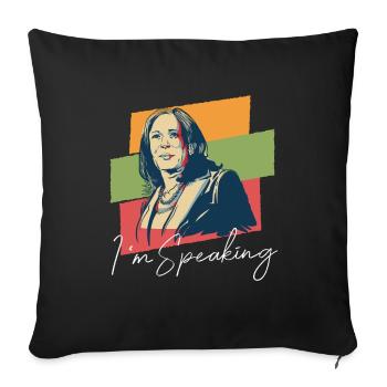 Kamala Harris I'm Speaking - Sofakissenbezug 45 x 45 cm - Schwarz - Vorne