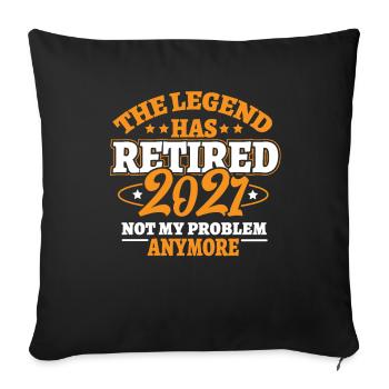 2021 Im Ruhestand Seit 2021 Party Ruhestand Design - Sofakissenbezug 45 x 45 cm - Schwarz - Vorne