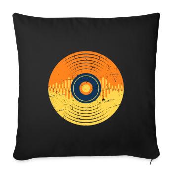 Vinyle LP Producteur de musique Waveform - Housse de coussin décorative 45 x 45 cm - noir - Devant