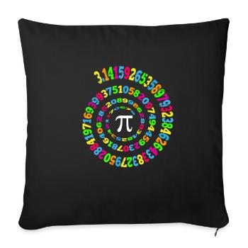Retro Pi Nouveauté Math Geek 3.14 Pi Jour - Housse de coussin décorative 45 x 45 cm - noir - Devant