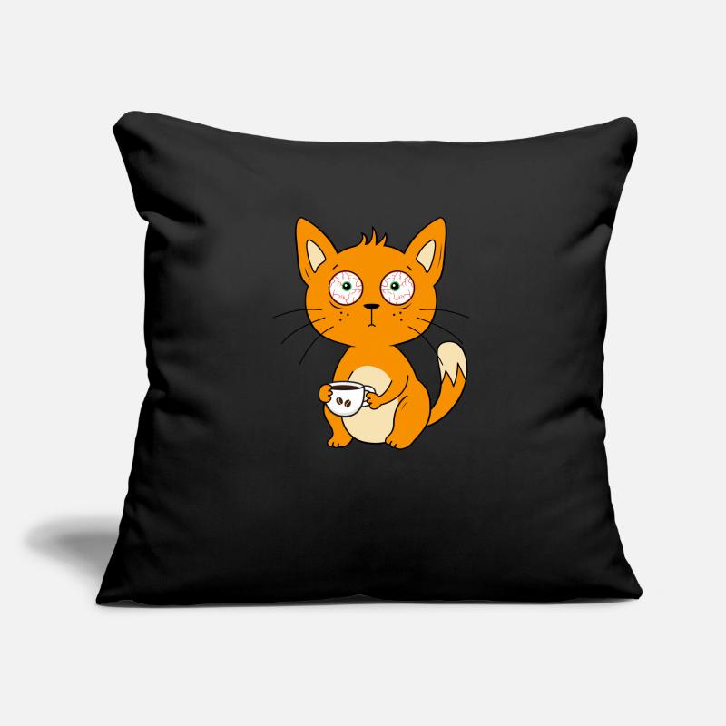 Coffee Caffeine Coffee Drinker Early Riser Cat Sofa pillowcase 17,3'' x 17,3'' (45 x 45 cm)