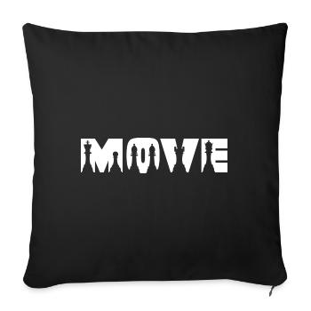 Chess move - Sofa pillowcase 17,3'' x 17,3'' (45 x 45 cm) - black - Front