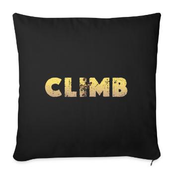 Mur de gymnase d’escalade de bloc - Housse de coussin décorative 45 x 45 cm - noir - Devant