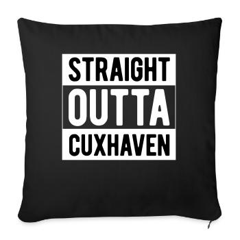Cuxhaven tout droit sorti de Cuxhaven - Housse de coussin décorative 45 x 45 cm - noir - Devant