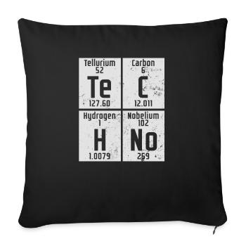 Edm Rave Periodic Table Chemistry Techno Gift - Sofa pillowcase 17,3'' x 17,3'' (45 x 45 cm) - black - Front