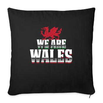 Wales - Sofa pillowcase 17,3'' x 17,3'' (45 x 45 cm) - black - Front