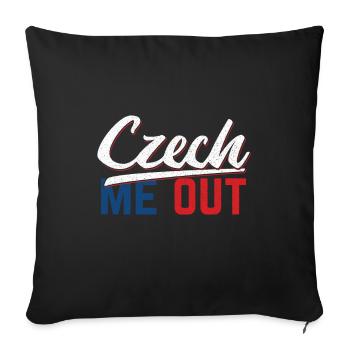 République Tchèque - Housse de coussin décorative 45 x 45 cm - noir - Devant