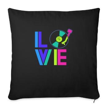 20184525 - Sofa pillowcase 17,3'' x 17,3'' (45 x 45 cm) - black - Front