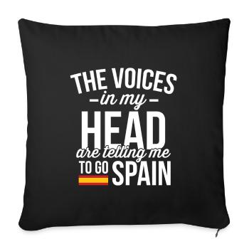 Spain - Sofa pillowcase 17,3'' x 17,3'' (45 x 45 cm) - black - Front