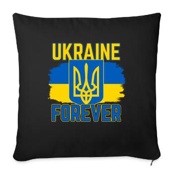 Ukraine - Sofakissenbezug 45 x 45 cm - Schwarz - Vorne