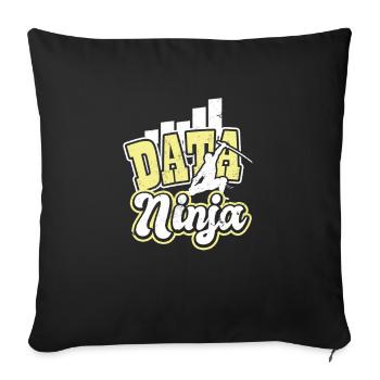 Data Ninja Business Analyst Gift - Sofa pillowcase 17,3'' x 17,3'' (45 x 45 cm) - black - Front
