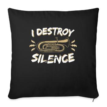 Fanfare - Housse de coussin décorative 45 x 45 cm - noir - Devant