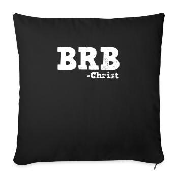 Christian Easter BRB Christ Gift - Sofa pillowcase 17,3'' x 17,3'' (45 x 45 cm) - black - Front