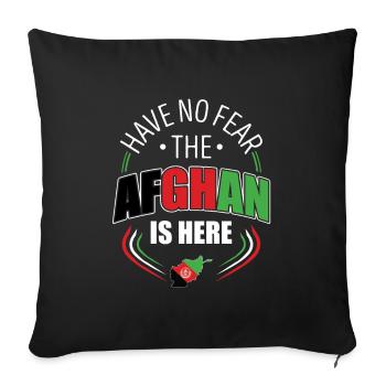 Habe Keine Angst, Der Afghane Ist Hier - Sofakissenbezug 45 x 45 cm - Schwarz - Vorne