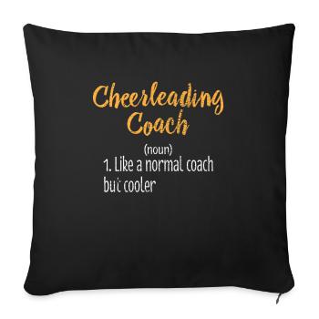 Le coach de la pom-pom girl - Housse de coussin décorative 45 x 45 cm - noir - Devant