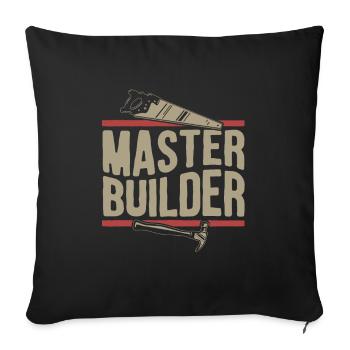 Builder - Sofa pillowcase 17,3'' x 17,3'' (45 x 45 cm) - black - Front