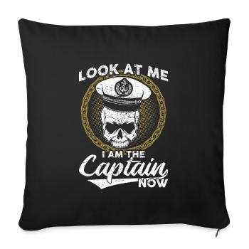 I am the captain now - Sofa pillowcase 17,3'' x 17,3'' (45 x 45 cm) - black - Front