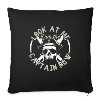 Je suis le capitaine maintenant - Housse de coussin décorative 45 x 45 cm - noir - Devant