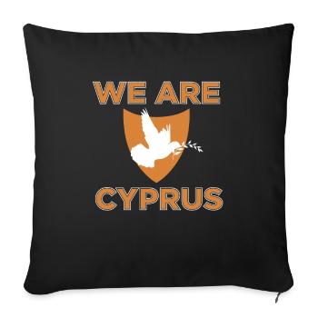 Cyprus - Sofa pillowcase 17,3'' x 17,3'' (45 x 45 cm) - black - Front