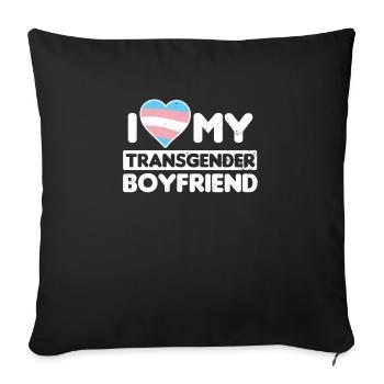 Transgender-Liebe mein Transgender-Freund-Geschenk - Sofakissenbezug 45 x 45 cm - Schwarz - Vorne