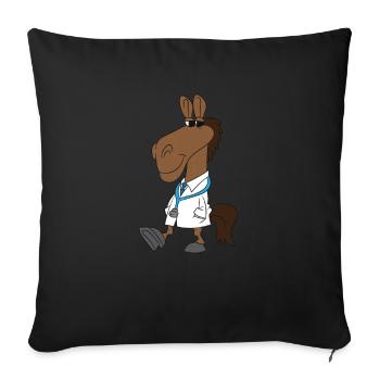 Vet Medicine Horse Doctor Gift - Housse de coussin décorative 45 x 45 cm - noir - Devant