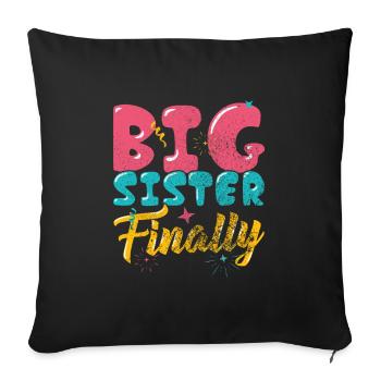 Pregnancy announcement - Sofa pillowcase 17,3'' x 17,3'' (45 x 45 cm) - black - Front