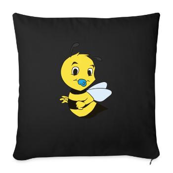 Bienen-Geschlecht decken Jungen-Blau-Geschenk auf - Sofakissenbezug 45 x 45 cm - Schwarz - Vorne