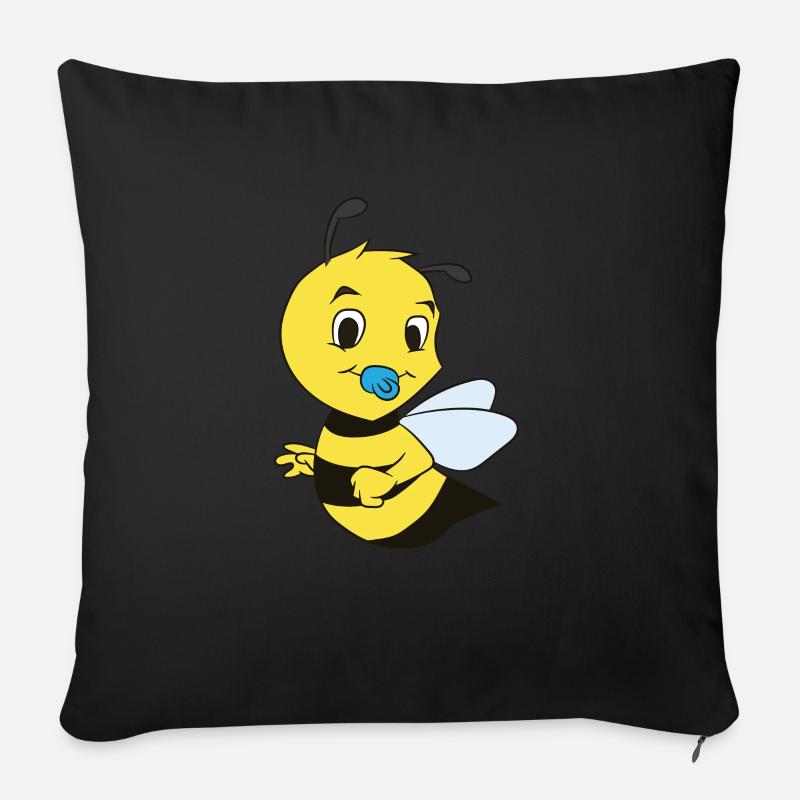 Bienen-Geschlecht decken Jungen-Blau-Geschenk auf - Sofakissenbezug 45 x 45 cm - Schwarz