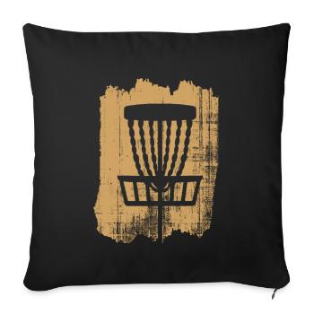 disc Golf - Housse de coussin décorative 45 x 45 cm - noir - Devant