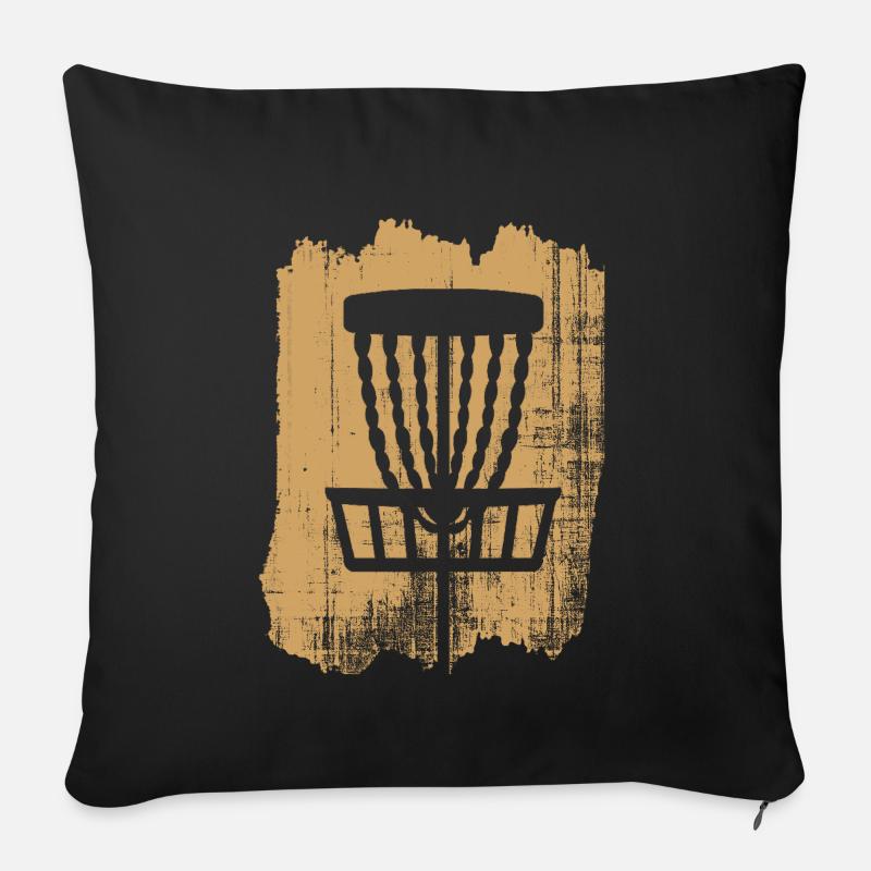 Discgolf - Sofakissenbezug 45 x 45 cm - Schwarz
