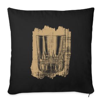 Whiskey - Sofakissenbezug 45 x 45 cm - Schwarz - Vorne