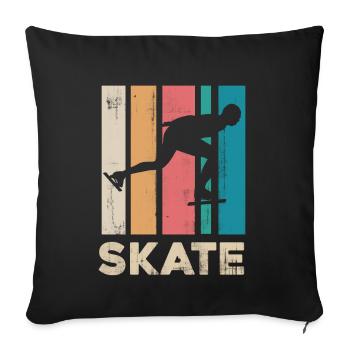 Eislaufen - Sofakissenbezug 45 x 45 cm - Schwarz - Vorne