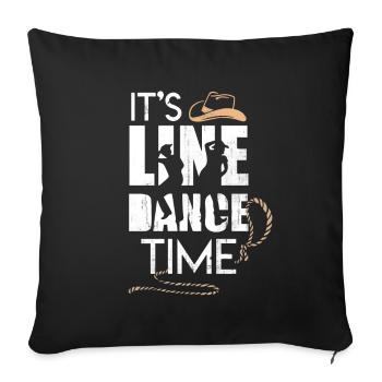 danse en ligne - Housse de coussin décorative 45 x 45 cm - noir - Devant